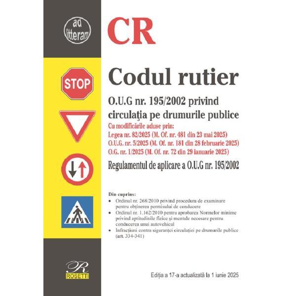 Carte Codul rutier Ed.17 Act. 1 Iunie 2025