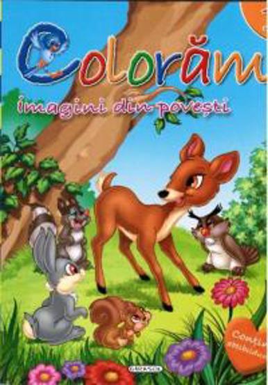 Carte Coloram 1: Imagini din povesti (Contine abtibilduri) editura Girasol