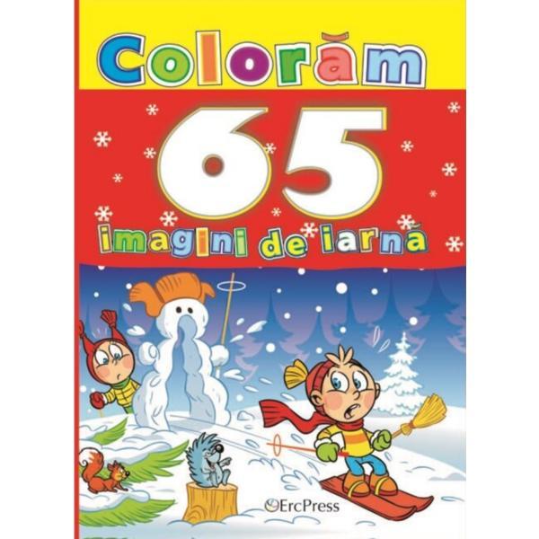 Carte Coloram 65 imagini de iarna