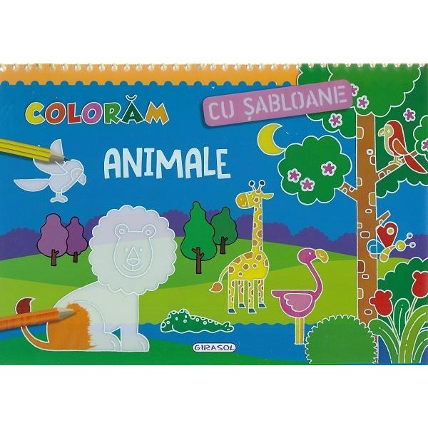 Carte Coloram cu sabloane: Animale