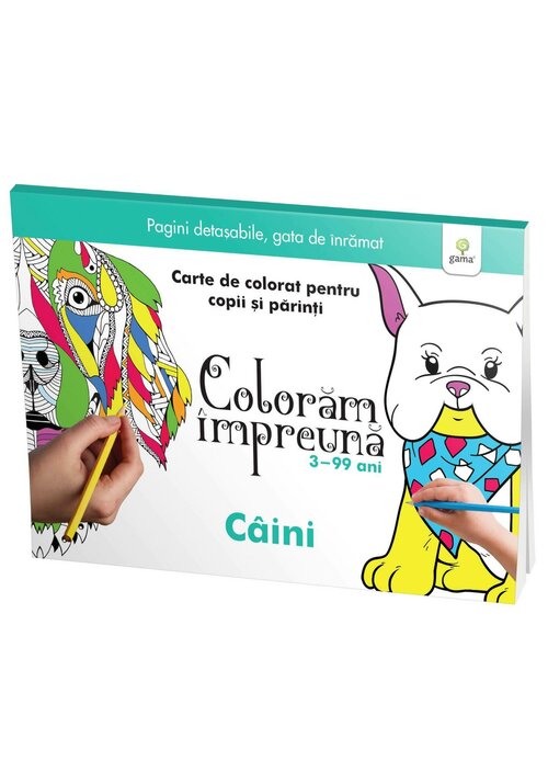Carte Colorăm împreună. Caini editura Gama