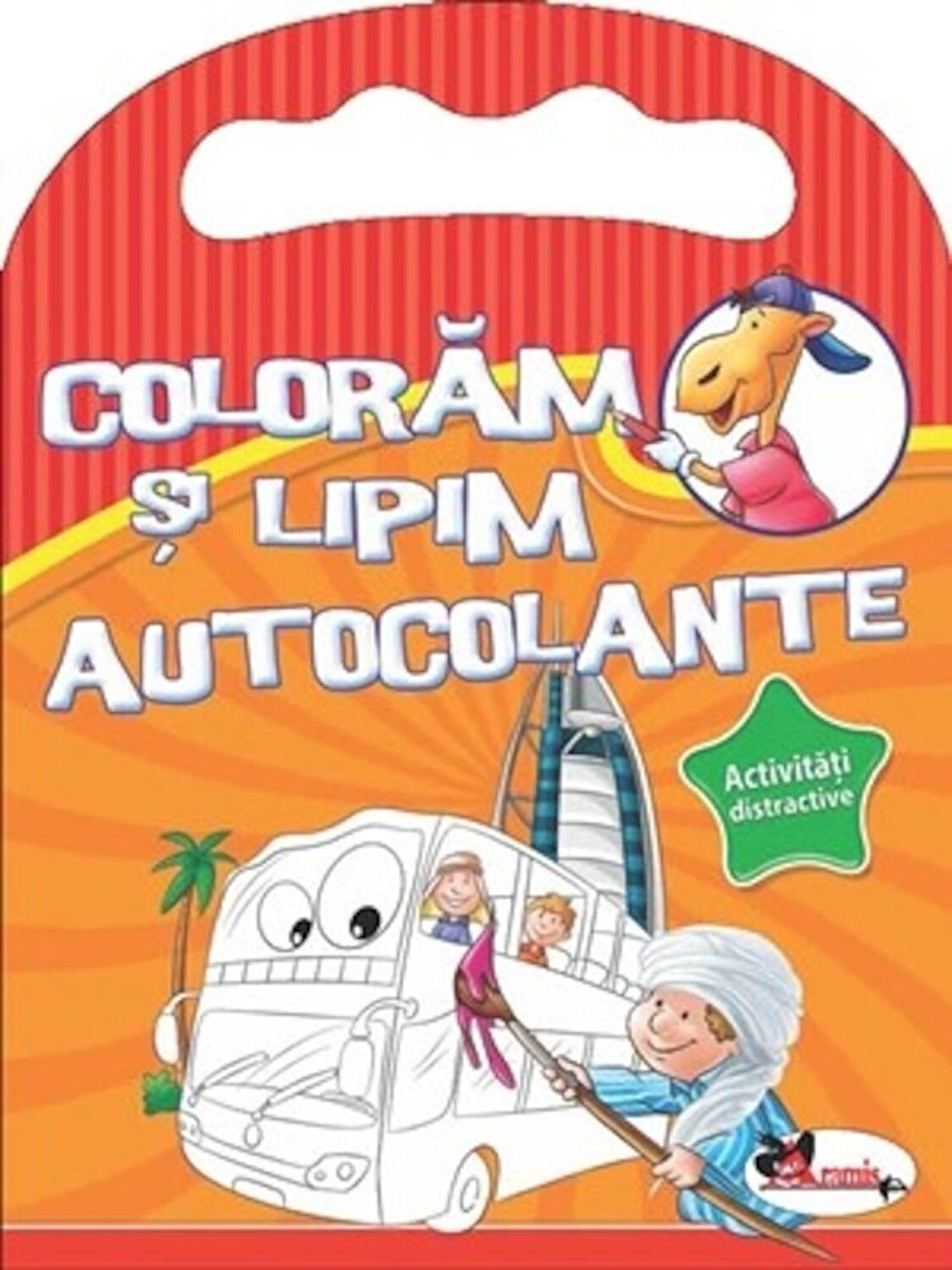 Carte Coloram si lipim autocolante - Activitati distractive   editura Aramis