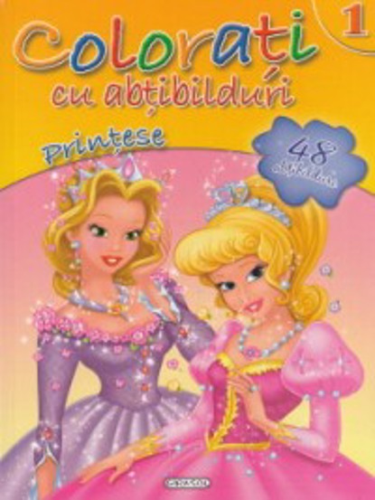 Carte Colorati cu abtibilduri 1 - Printese editura Girasol