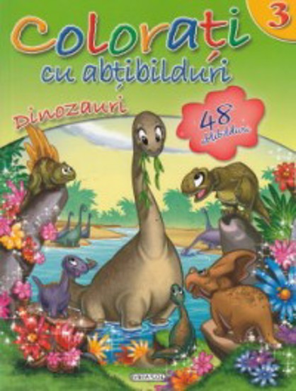 Carte Colorati cu abtibilduri 3 - Dinozauri editura Girasol