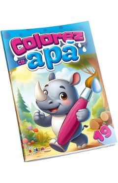 Carte Colorez cu apa 19: Rinocer editura -