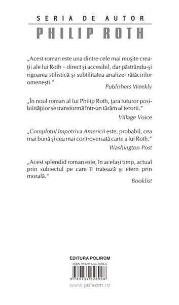 Carte Complotul impotriva Americii autor Philip Roth editura Polirom