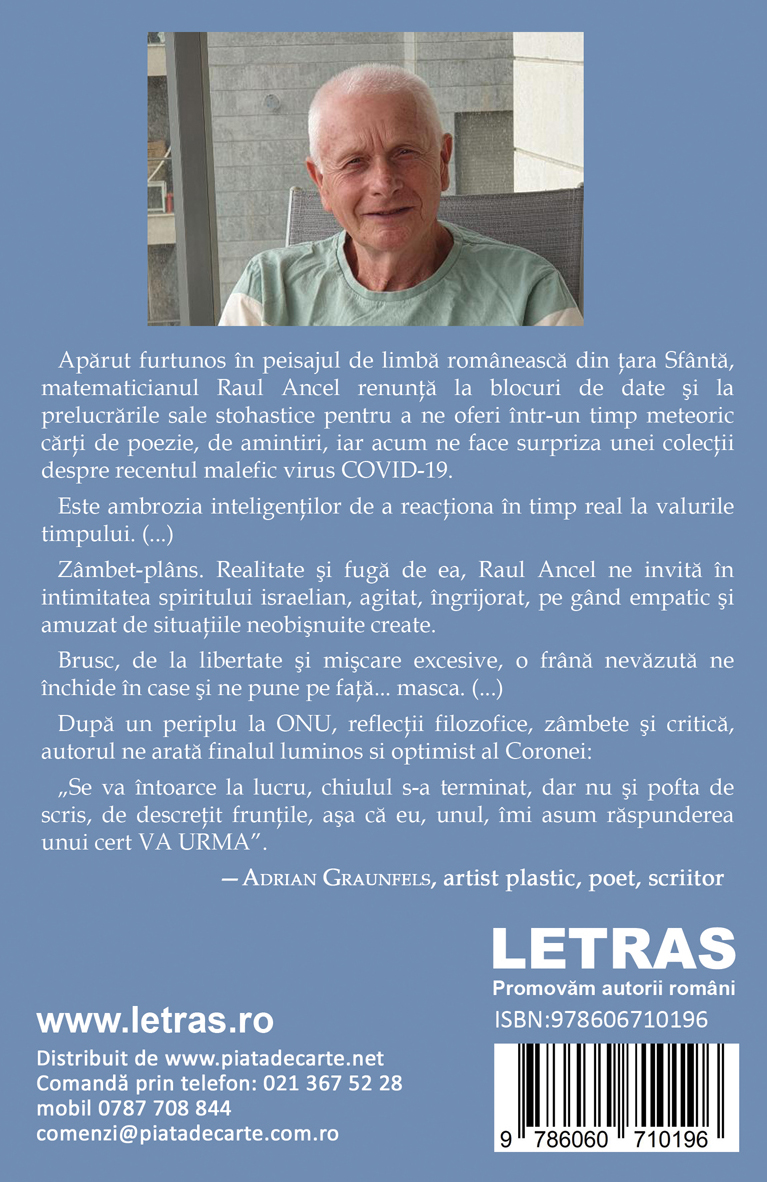 Carte Corona. Timpuri ravasite autor Raul Ancel editura Letras