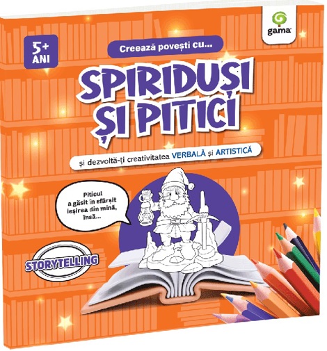 Carte Creează povești cu... SPIRIDUȘI ȘI PITICI editura Gama