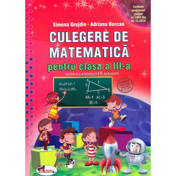 Carte Culegere de matematica - Clasa 3 - Simona Grujdin