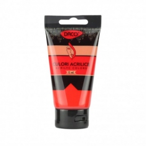 Carte Culori acril 75 ml Daco rosu scarlet CU375RS