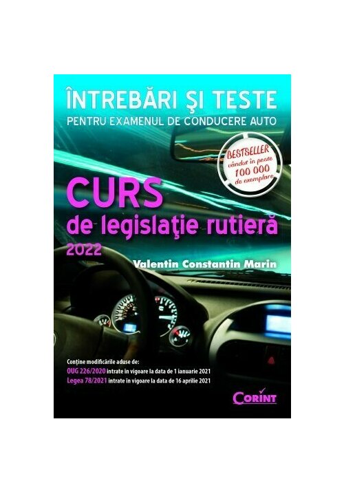 Carte Curs de legislatie rutiera 2022. Intrebari si teste editura Corint