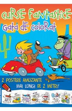 Carte Curse fantastice gata de colorat - Masini editura -