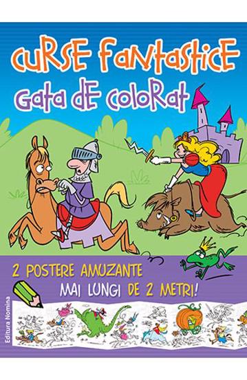 Carte Curse fantastice gata de colorat - albastru editura Nomina
