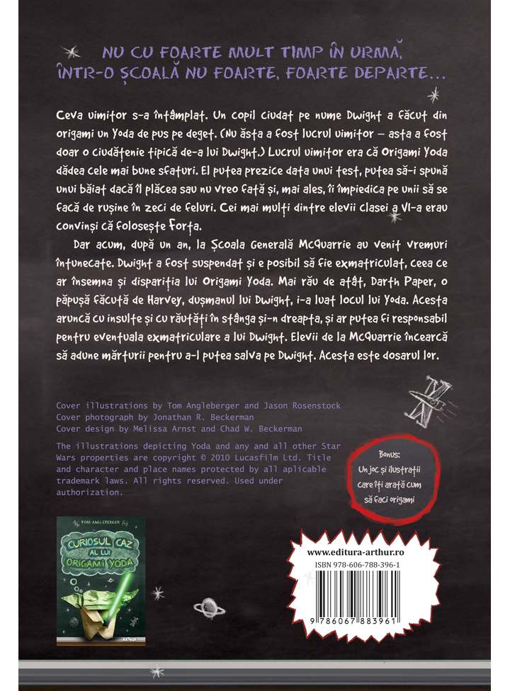 Carte Darth Paper contraataca autor Tom Angleberger editura Arthur