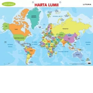Carte Descopera! Harta lumii (planse educationale)