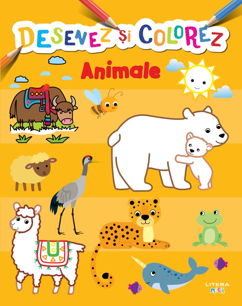 Carte Desenez si colorez. Animale editura Litera