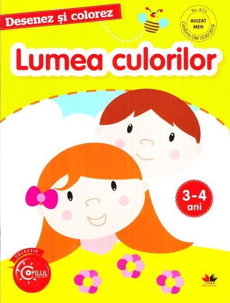 Carte Desenez si colorez. Lumea culorilor 3-4 ani.   editura Litera