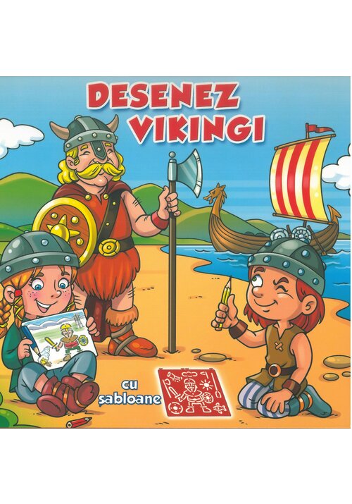 Carte Desenez vikingi – cu sabloane editura Nomina