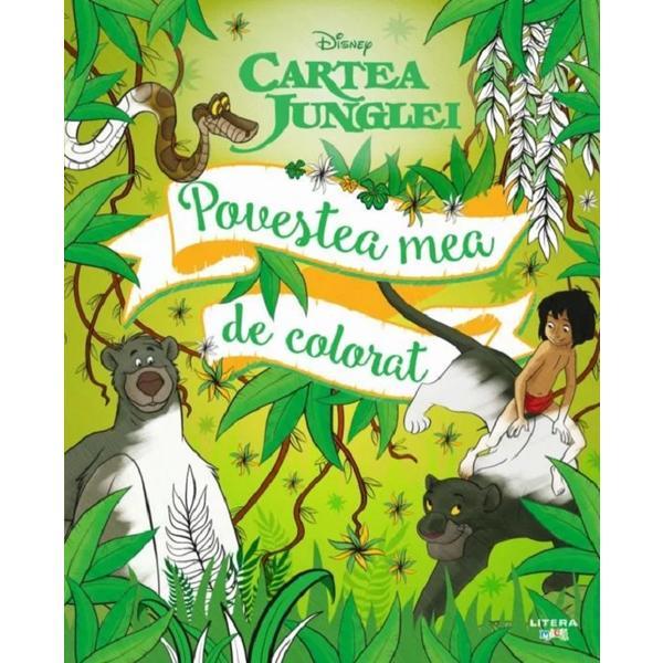 Carte Disney: Cartea junglei. Povestea mea de colorat