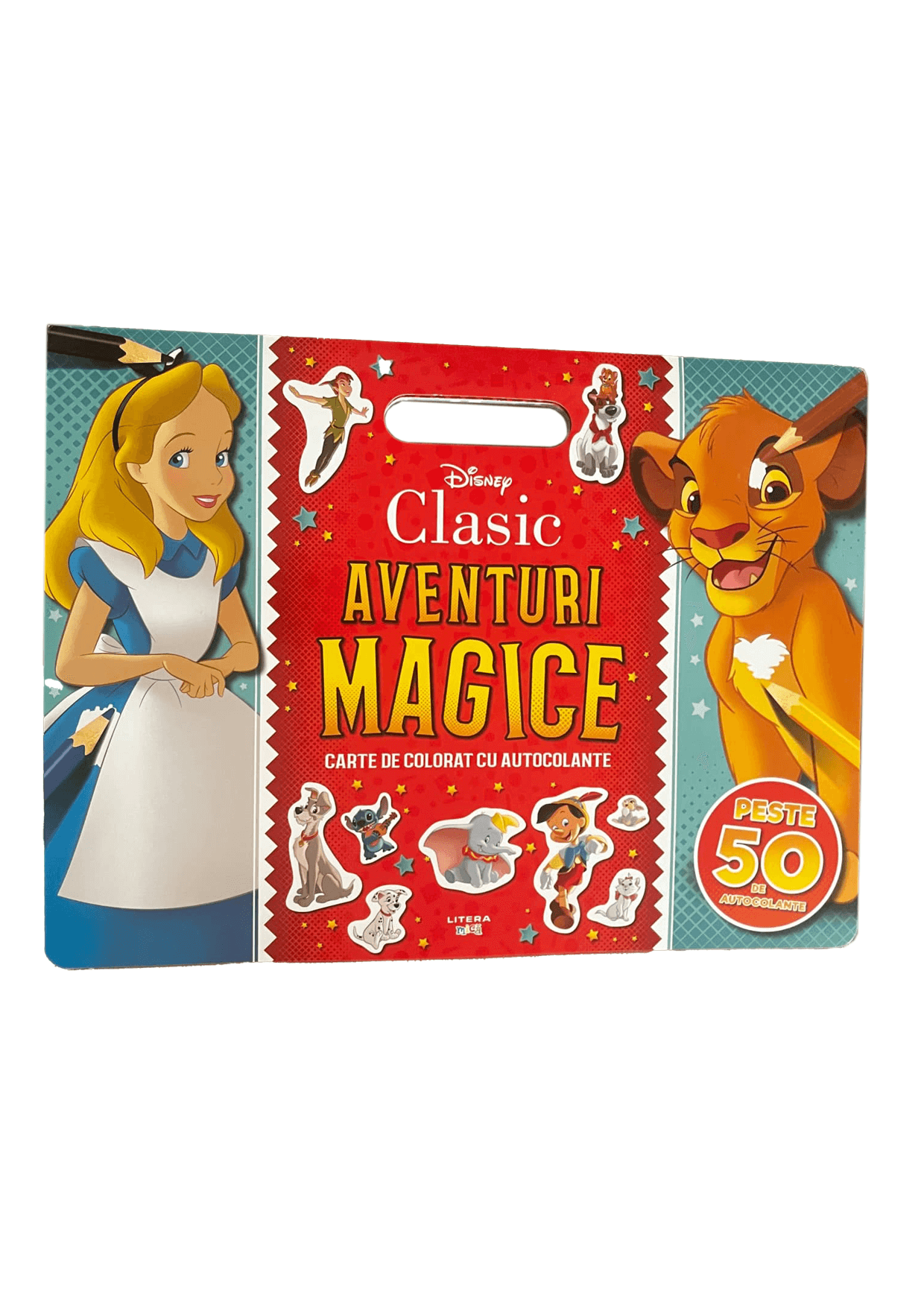 Carte Disney Clasic. Aventuri magice. Carte de colorat cu autocolante editura Litera