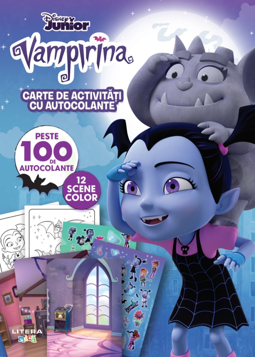 Carte Disney Junior. Vampirina. Carte de activitati cu autocolante editura Litera