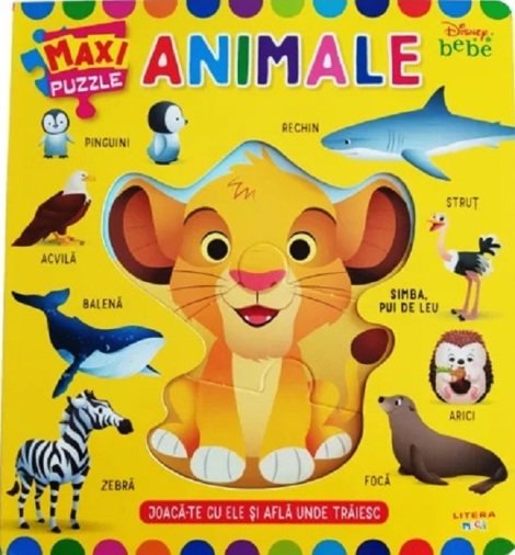 Carte Disney bebe. Animale. Maxi puzzle editura Litera