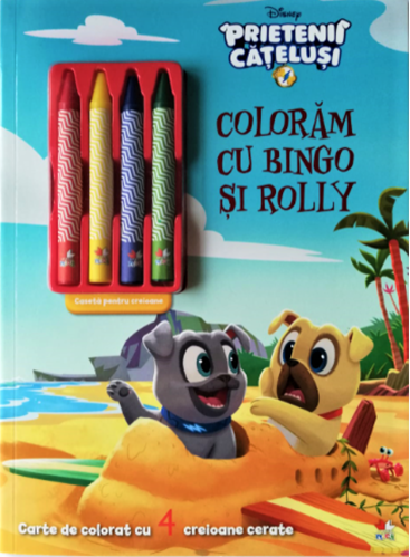 Carte Disney. Prietenii Catelusi. Coloram cu Bingo si Rolly   editura Litera