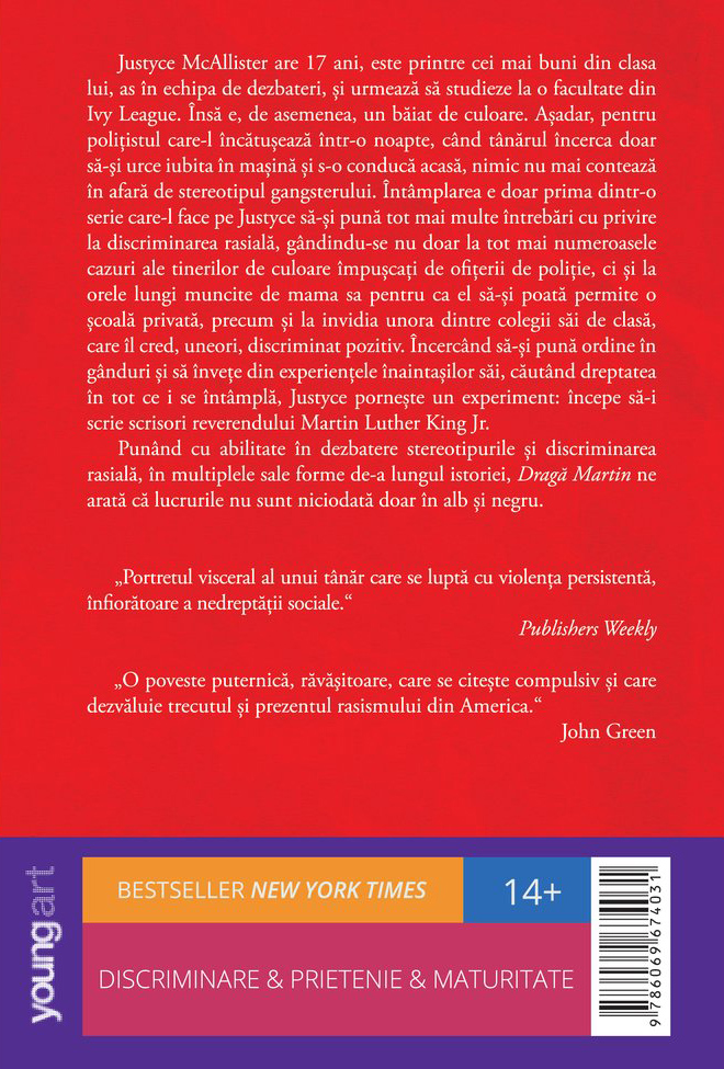 Carte Draga Martin autor Nic Stone editura Young Art