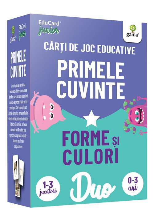 Carte DuoCard - Primele cuvinte • Forme si culori editura Gama