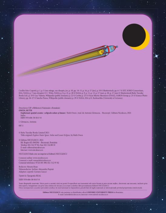 Carte Eclipsele Solare si Lunare autor Ruth Owen editura Niculescu
