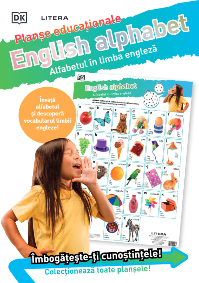 Carte English Alphabet. Alfabetul în limba engleză. Planșe educaționale editura Litera