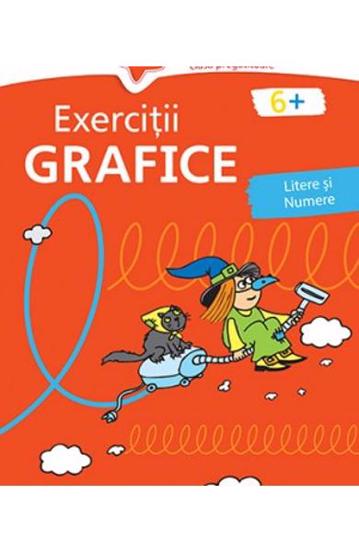 Carte Exercitii Grafice 6+ (rosu) editura Nomina