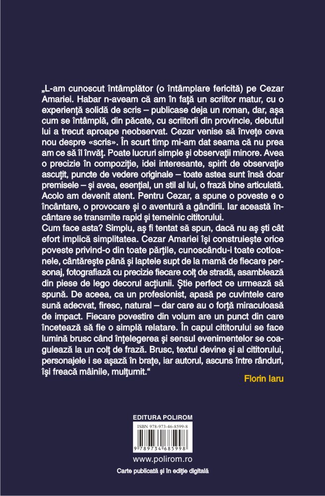 Carte Exercitii de liniste autor Cezar Amariei editura Polirom