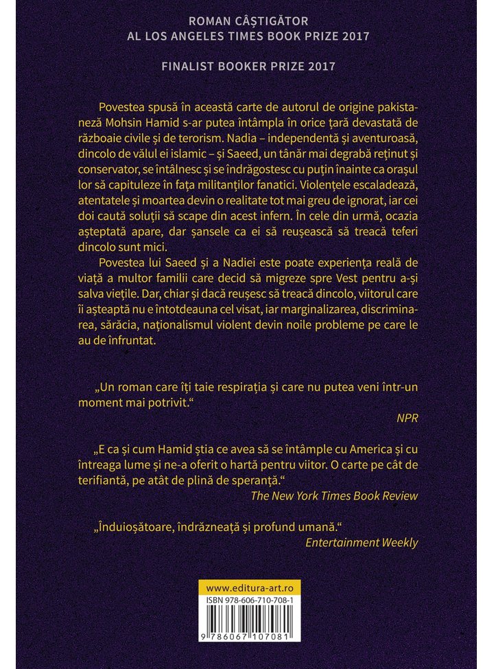 Carte Exit West autor Mohsin Hamid editura Art