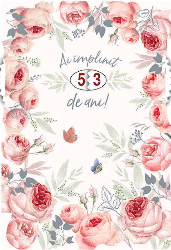 Carte Felicitare - Ai implinit…ani - model floral editura Litera