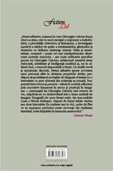 Carte Femei albastre autor Gheorghe Craciun editura Polirom