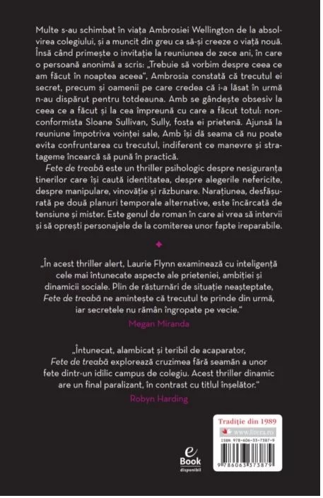 Carte Fete de treaba autor Laurie Elizabeth Flynn editura Litera