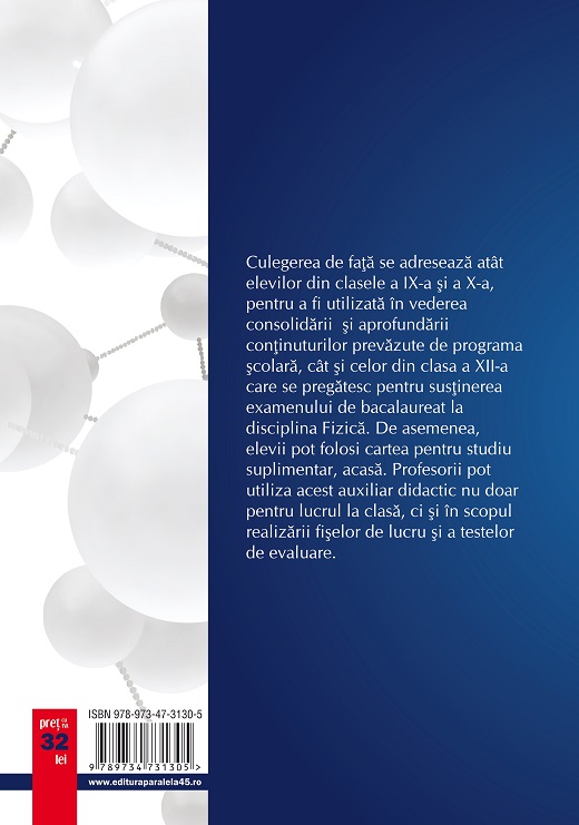 Carte Fizica. Probleme alese pentru clasele IX-X si bacalaureat autor Traian Anghel editura Paralela 45