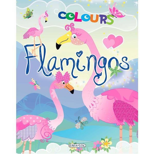 Carte Flamingos colours: Bleu