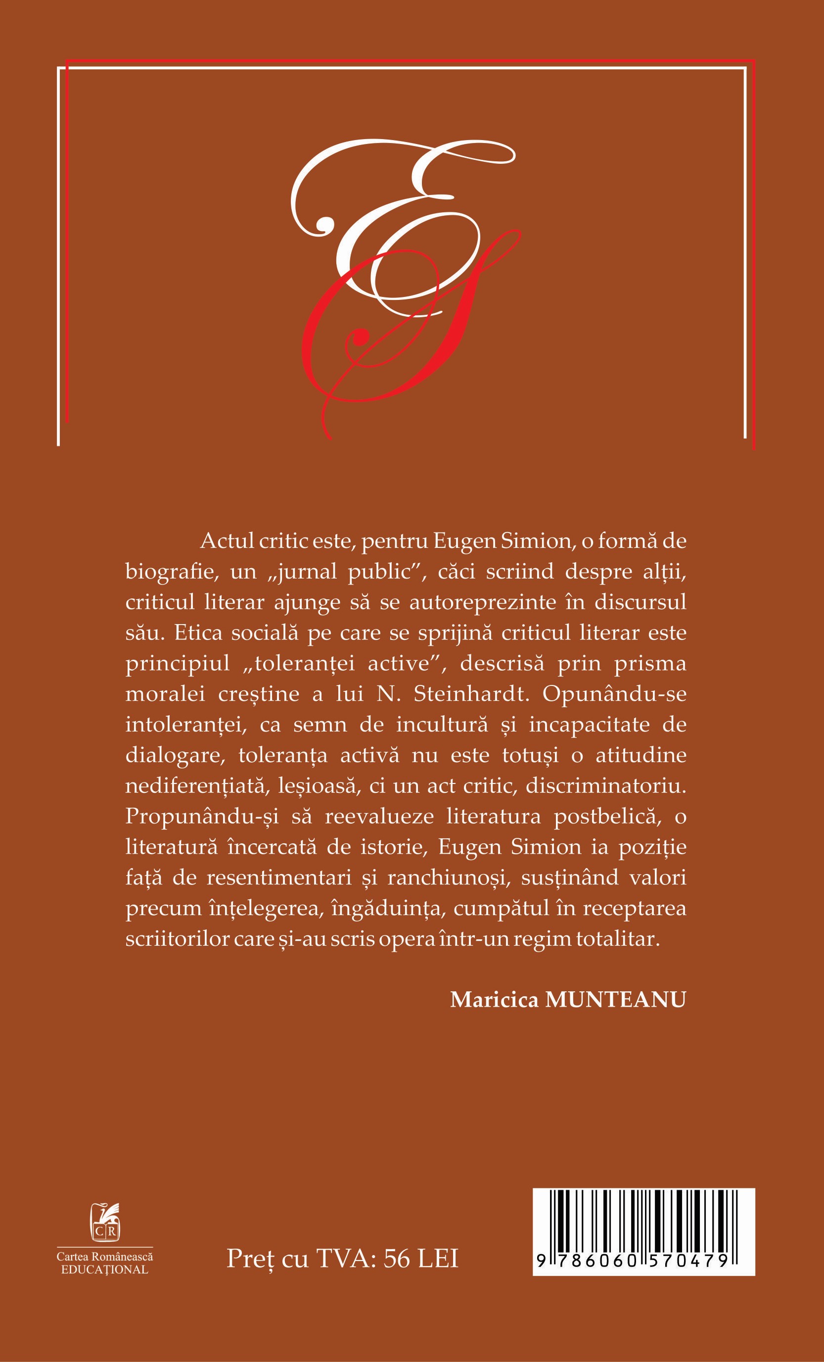 Carte Fragmente critice. Volumul II autor Eugen Simion editura Cartea Romaneasca Educational