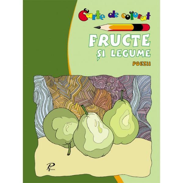 Carte Fructe si legume. Poezii - Carte de colorat