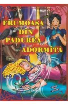 Carte Frumoasa din padurea adormita dupa fratii Grimm - Carte de colorat A4 editura -
