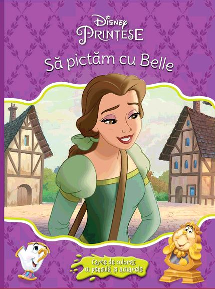 Carte Frumoasa si bestia. Sa pictam cu Belle. Carte cu pensula si 10 acuarele editura Litera