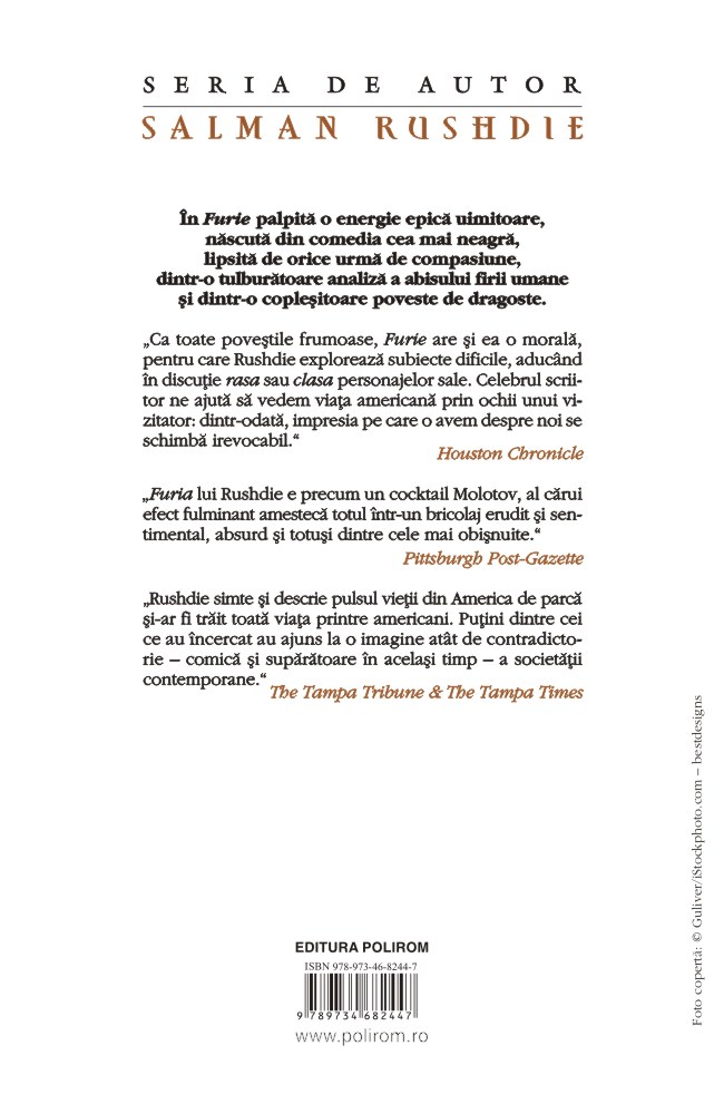 Carte Furie autor Salman Rushdie editura Polirom