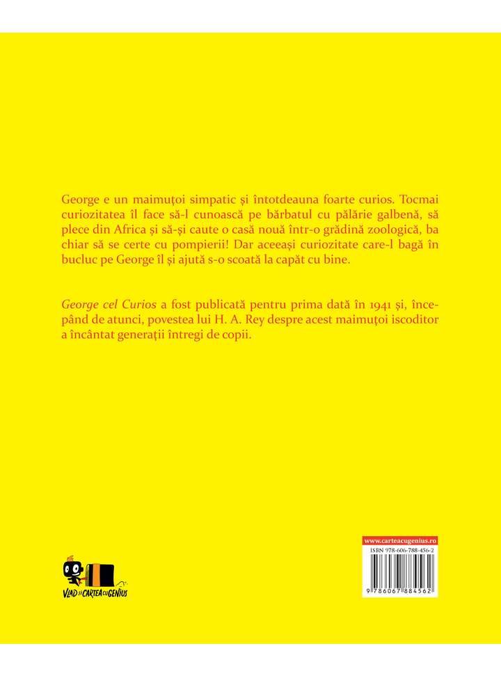 Carte George cel curios autor H.A. Rey editura Vlad si cartea cu Genius