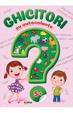 Carte Ghicitori cu autocolante +5 ani editura -