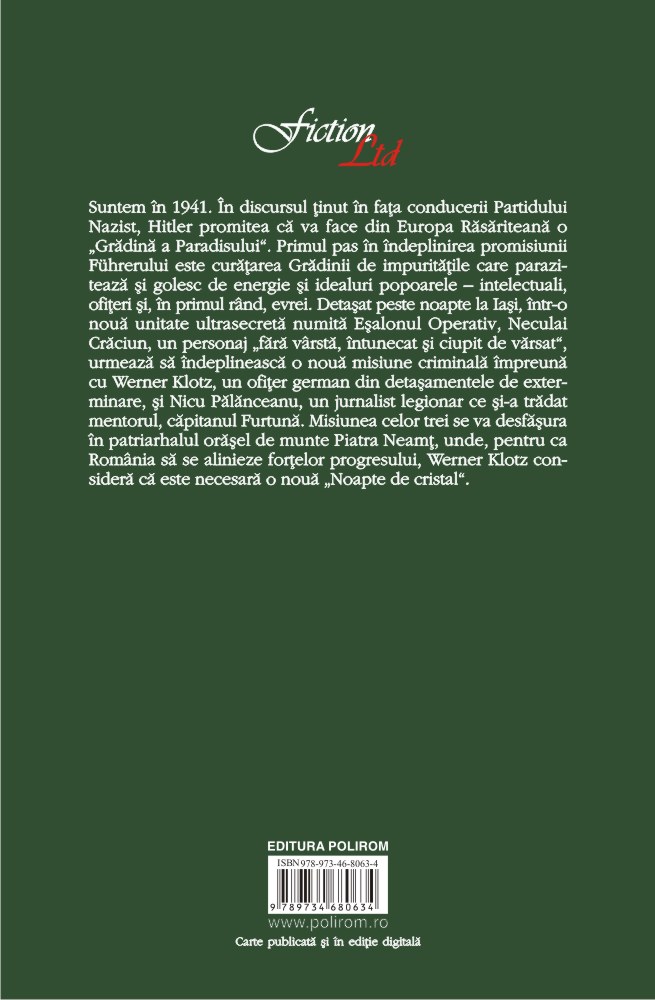 Carte Gradina Paradisului autor Eugen Uricaru editura Polirom