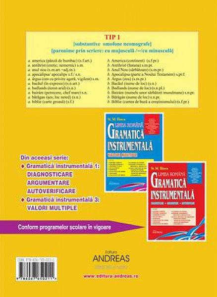 Carte Gramatica instrumentala. Volumul II. Dificultati. Capcane. Probleme autor St. M. Ilinca editura Andreas