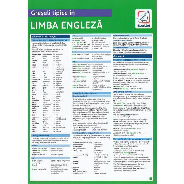 Carte Greseli tipice in limba engleza