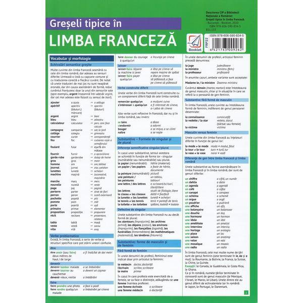 Carte Greseli tipice in limba franceza